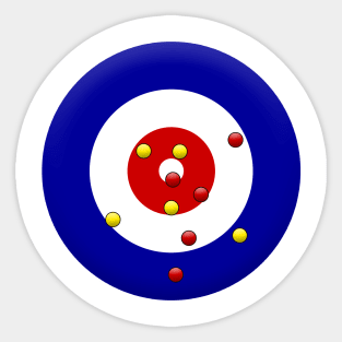 Curling Ice Graphic Design Sticker
